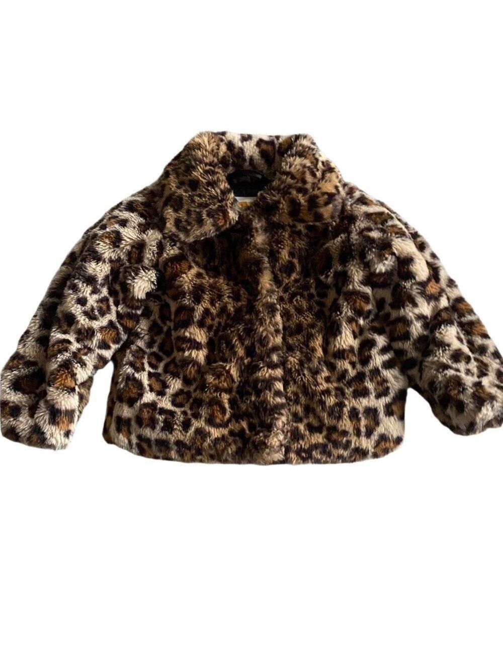 C&C California Faux Fur Leopard Jacket – Kids Size 2T -